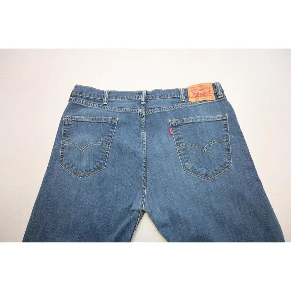 Levi's‎ 505 Regular Fit Straight Stretch Rugged Denim Blue Jeans Mens Sz 40 x 32